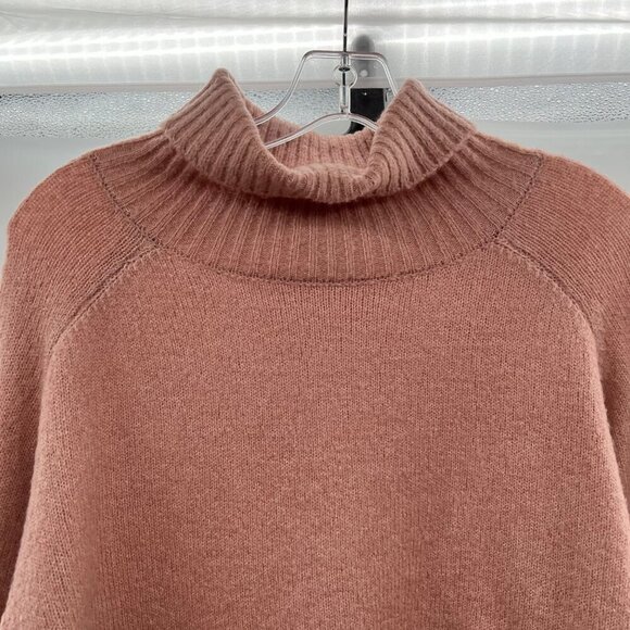 Double Zero Turtleneck Sweater Women's Size Small Pink Knit Hi Low Long Sleeve - Picture 5 of 9
